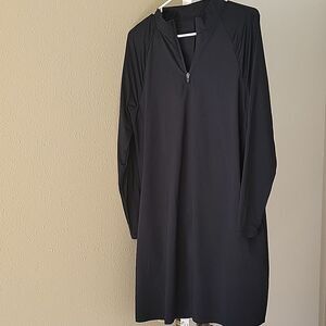 Hurley Women's Dress L Black Activewear Lightweight 1/4 Zip